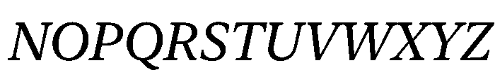 New York Small Regular Italic Font UPPERCASE