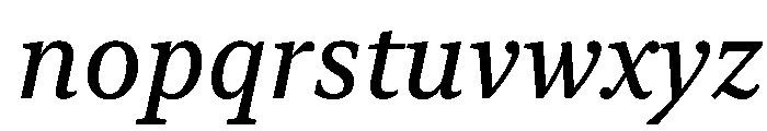 New York Small Regular Italic Font LOWERCASE