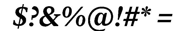 New York Small Semibold Italic Font OTHER CHARS
