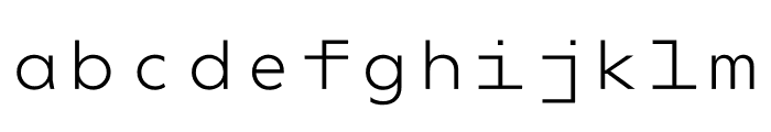 NEXT Pan Thin Mono Font LOWERCASE