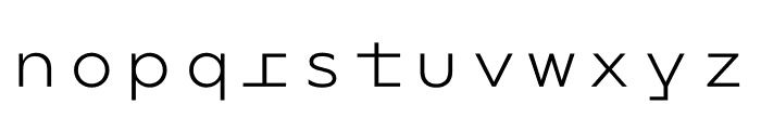 NEXT Pan Thin Mono Font LOWERCASE