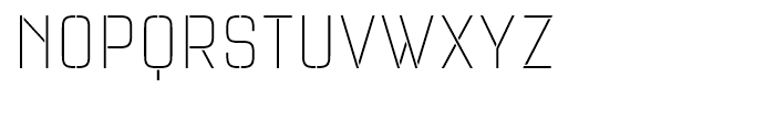 Necia Stencil 2 Light Unicase Font UPPERCASE