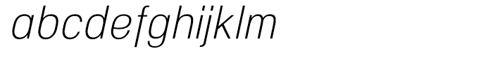 NeoGram Condensed Light Italic Font LOWERCASE