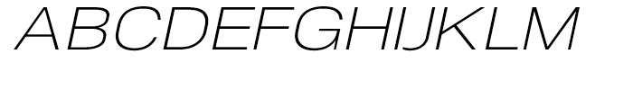 NeoGram Extended Light Italic Font UPPERCASE