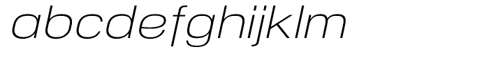 NeoGram Extended Light Italic Font LOWERCASE