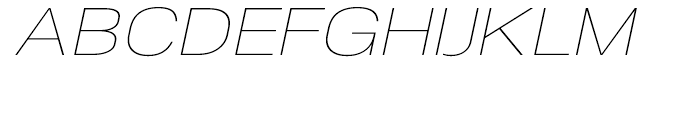 NeoGram Extended Ultra Light Italic Font UPPERCASE