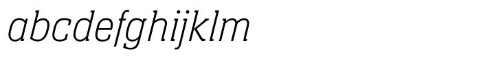 Neue Aachen Thin Italic Font LOWERCASE