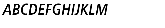 Neue Frutiger Condensed Medium Italic Font UPPERCASE