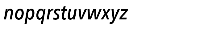 Neue Frutiger Condensed Medium Italic Font LOWERCASE