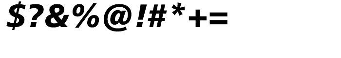 Neue Frutiger Cyrillic Black Italic Font OTHER CHARS
