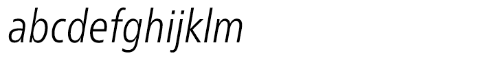 Neue Frutiger Cyrillic Condensed Light Italic Font LOWERCASE