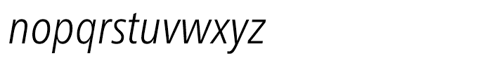 Neue Frutiger Cyrillic Condensed Light Italic Font LOWERCASE