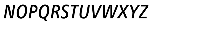 Neue Frutiger Cyrillic Condensed Medium Italic Font UPPERCASE