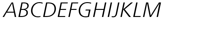 Neue Frutiger Thai Modern Light Italic Font UPPERCASE