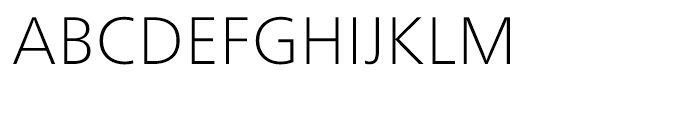 Neue Frutiger Thin Font UPPERCASE