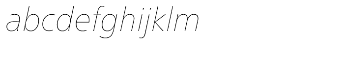 Neue Frutiger Ultra Light Italic Font LOWERCASE