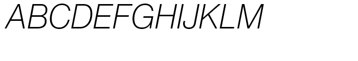 Neue Haas Grotesk Display 36 Extra Light Italic Font UPPERCASE