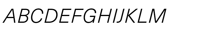 Neue Haas Unica Light Italic Font UPPERCASE