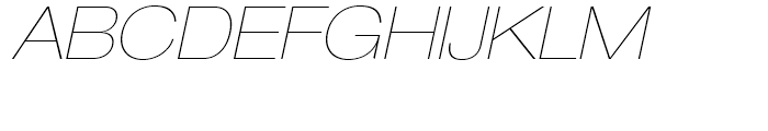 Neue Helvetica 23 Ultra Light Extended Oblique Font UPPERCASE
