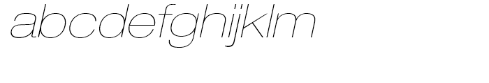 Neue Helvetica 23 Ultra Light Extended Oblique Font LOWERCASE