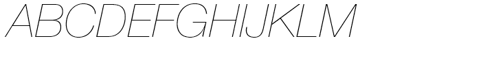 Neue Helvetica 26 Ultra Light Italic Font UPPERCASE