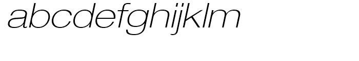 Neue Helvetica 33 Thin Extended Oblique Font LOWERCASE