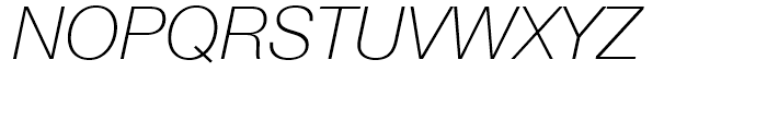Neue Helvetica 36 Thin Italic Font UPPERCASE