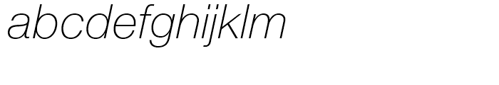 Neue Helvetica 36 Thin Italic Font LOWERCASE