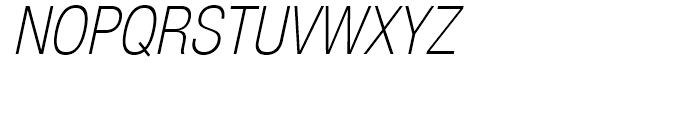 Neue Helvetica 37 Thin Condensed Oblique Font UPPERCASE