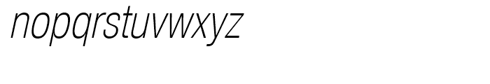 Neue Helvetica 37 Thin Condensed Oblique Font LOWERCASE