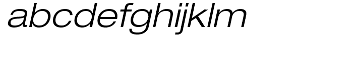 Neue Helvetica 43 Light Extended Oblique Font LOWERCASE