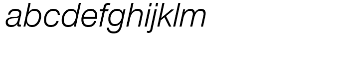 Neue Helvetica 46 Light Italic Font LOWERCASE