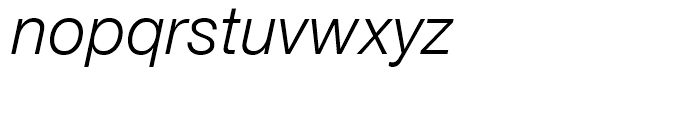 Neue Helvetica 46 Light Italic Font LOWERCASE