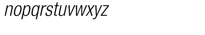 Neue Helvetica 47 Light Condensed Oblique Font LOWERCASE