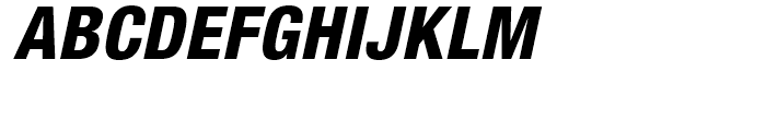 Neue Helvetica 87 Heavy Condensed Oblique Font UPPERCASE