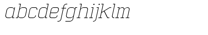Neutraliser Serif Thin Oblique Font LOWERCASE