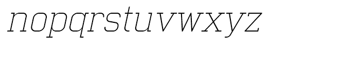 Neutraliser Serif Thin Oblique Font LOWERCASE