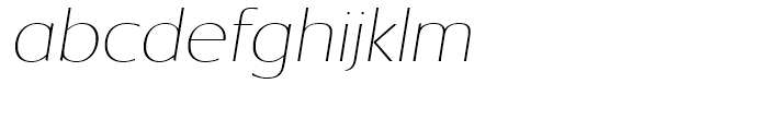 New Lincoln Gothic BT Hairline Italic Font LOWERCASE