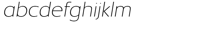 New Lincoln Gothic BT Ultra Thin Italic Font LOWERCASE