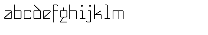 New Nerdish Thin Font LOWERCASE