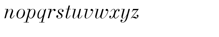 New Standard Italic Font LOWERCASE