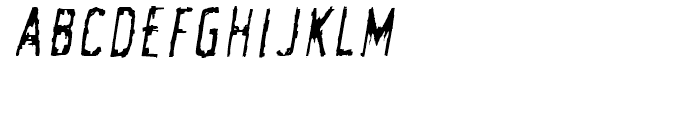 Newman Rough Oblique Font UPPERCASE