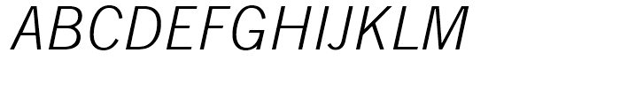 News Gothic BT Light Italic Font UPPERCASE