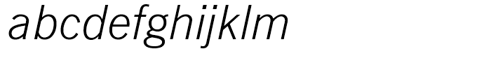 News Gothic BT Light Italic Font LOWERCASE