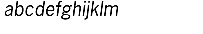 News Gothic Italic Font LOWERCASE