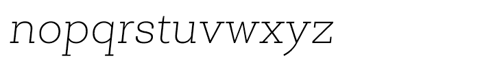 Newslab Thin Italic Font LOWERCASE