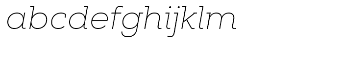 Nexa Slab Thin Italic Font LOWERCASE