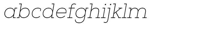 Nexa Slab Thin Oblique Font LOWERCASE