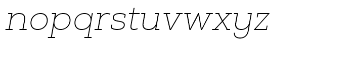 Nexa Slab Thin Oblique Font LOWERCASE