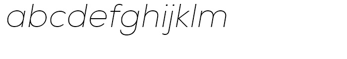 Nexa Thin Italic Font LOWERCASE